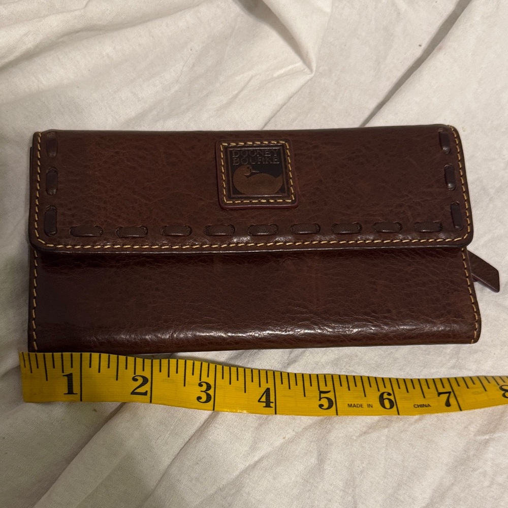 Dooney & Bourke chestnut florentine flap wallet